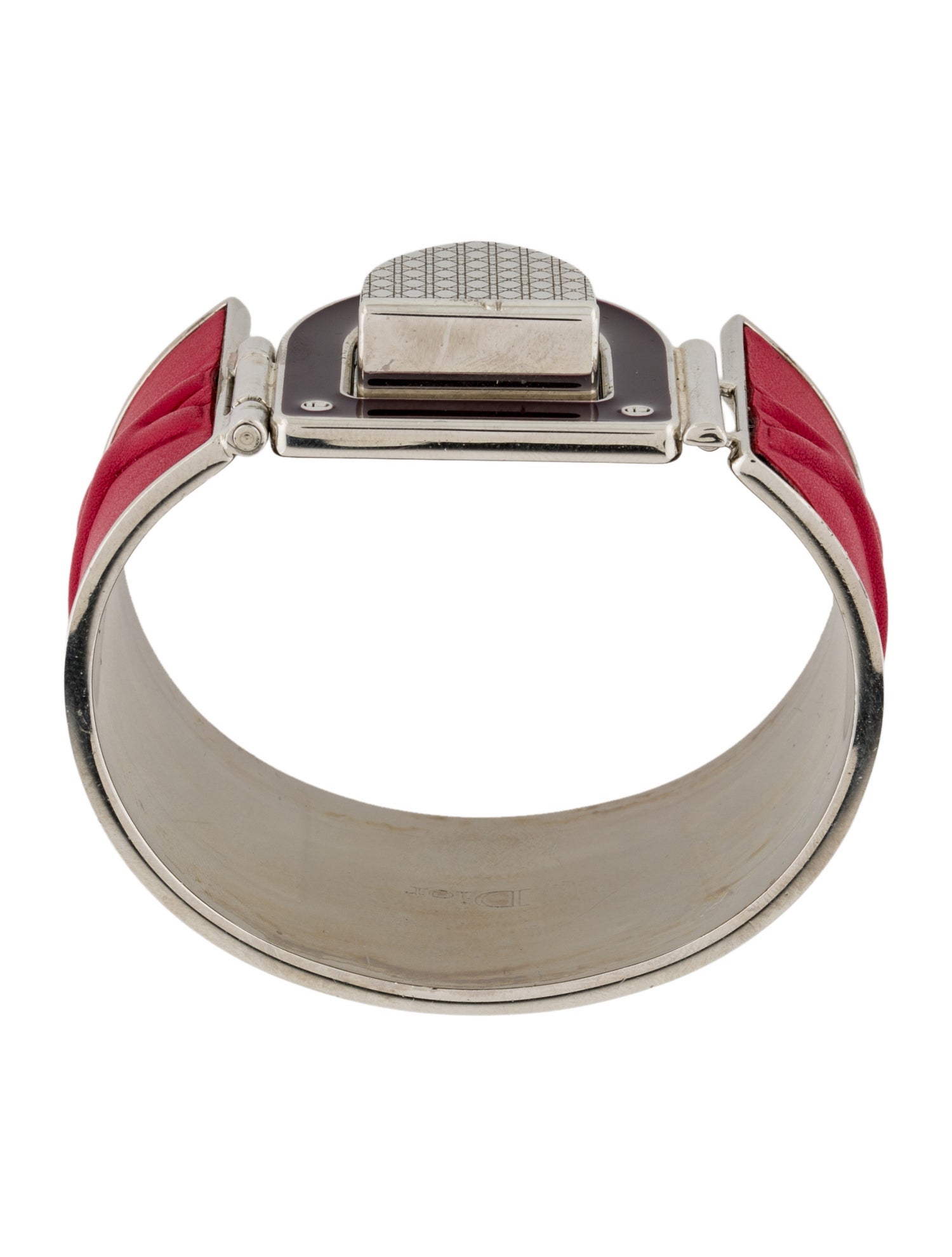 Christian Dior Leather & Enamel Diorama Bracelet